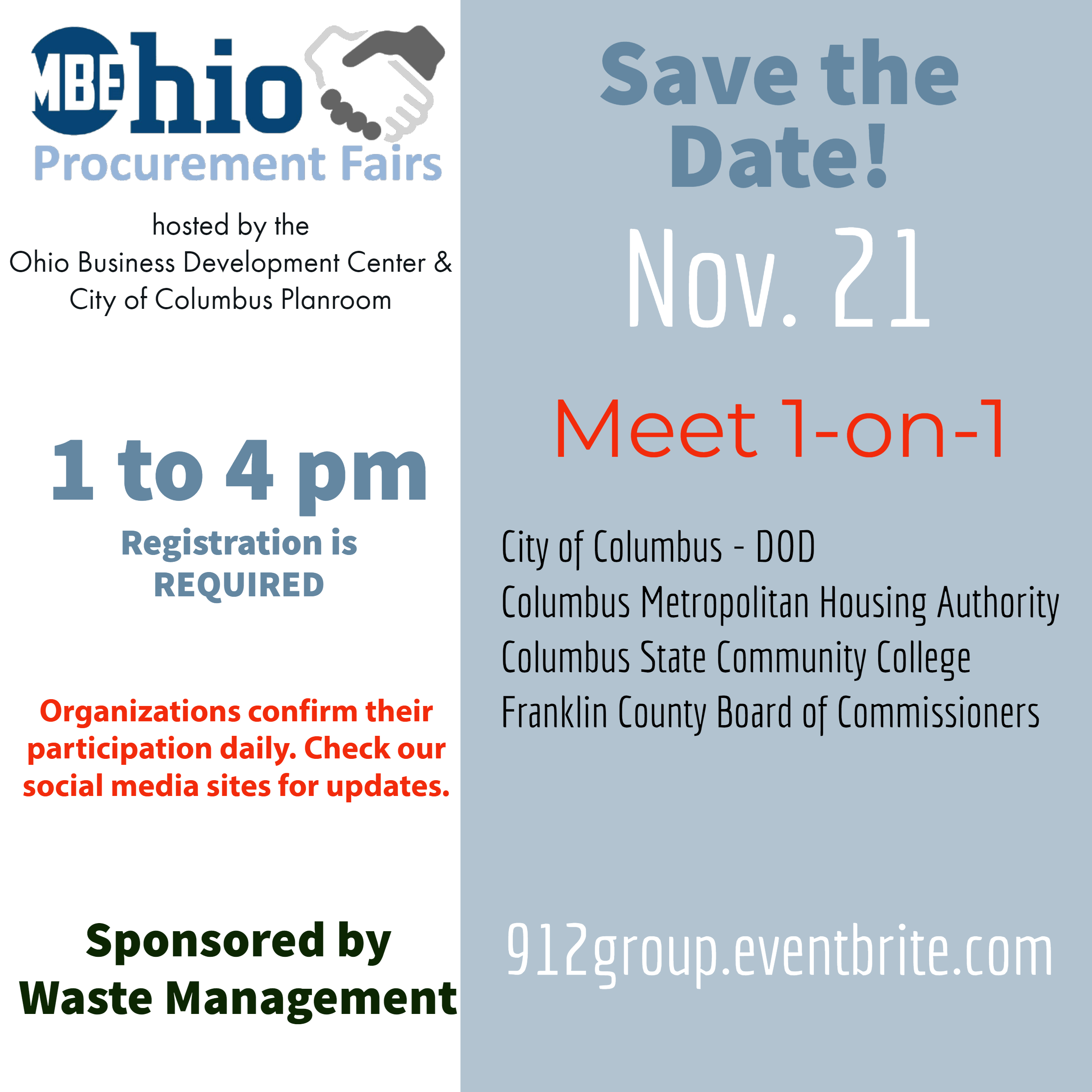 Register Today For The Nov 21 Ohiombe Procurement Fair