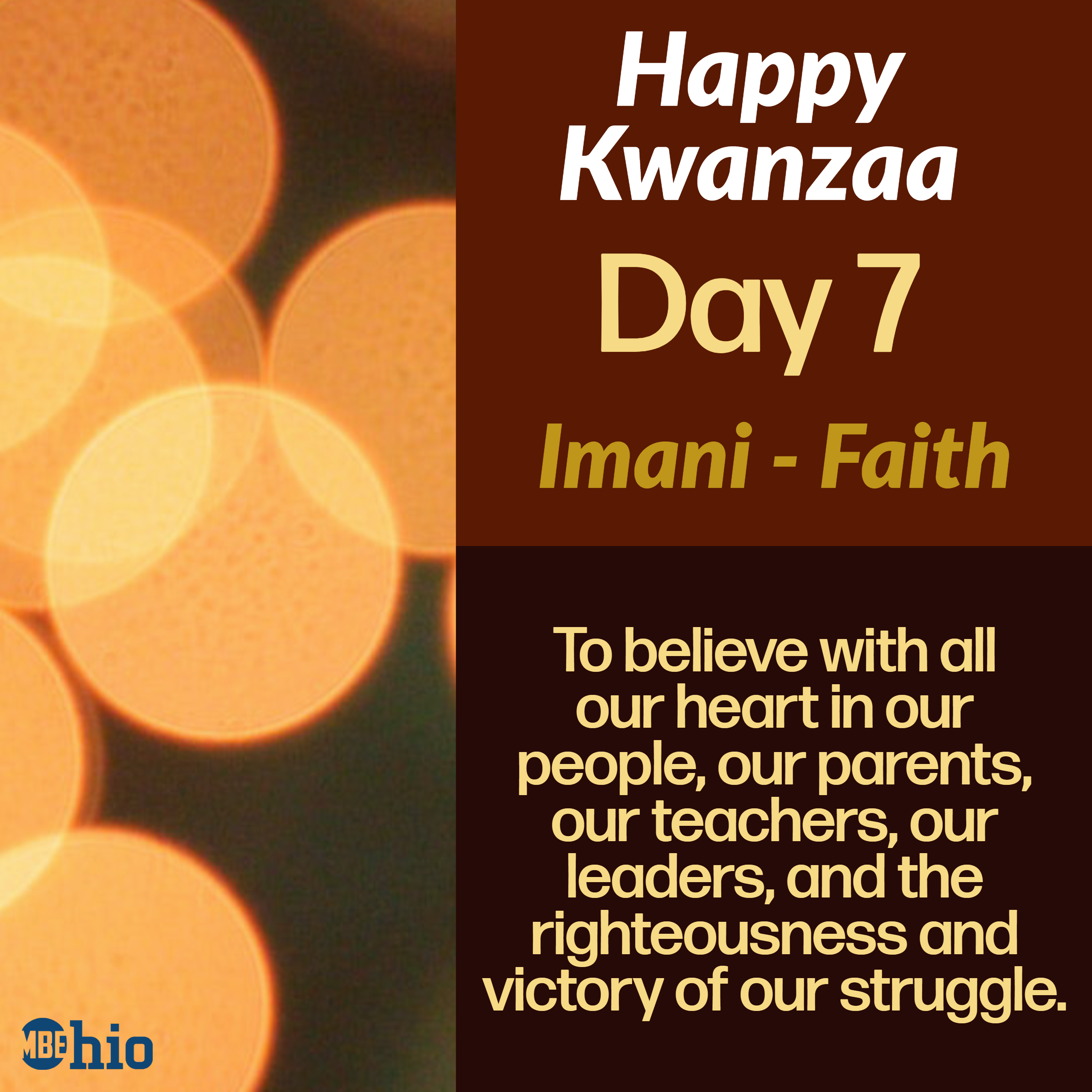 Happy Kwanzaa Day 7 Imani OhioMBE