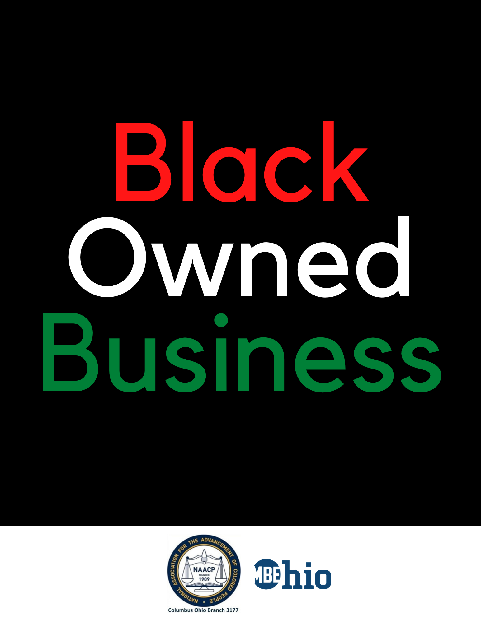 BlackOwned Business Sign OhioMBE